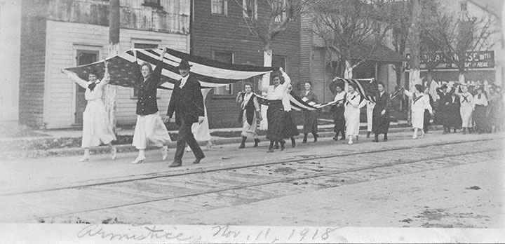 Armistice celebration in 1918