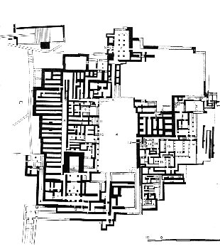 note the central space in the layout of the palace this is the court ...