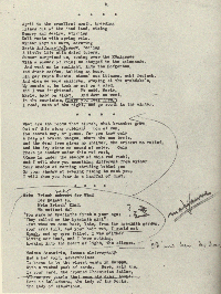 Original draft of The Waste Land