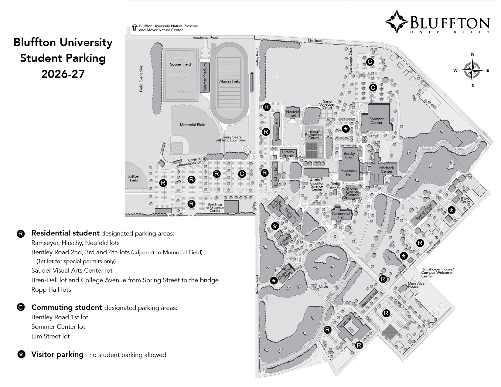 Student parking map Student parking map