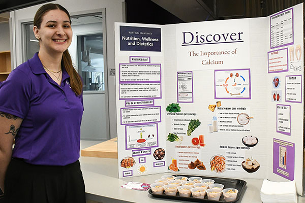 Hannah Plesac '25, MND '26 completed a culinary internship at Purdue University. Hannah's dream is working in the field of sport nutrition, which will now become a reality with the new MND track at Bluffton University