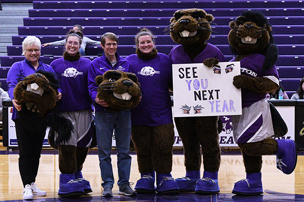 Professors were invited to reveal the 2024-25 mascots. Dr. Joyce Jackson, education, revealed Jenny Ella Meyers; and Dr. Lamar Nisly, English, revealed J Denny Ally Zvara. Other performers for 2024-25 will continue for 2025-26.